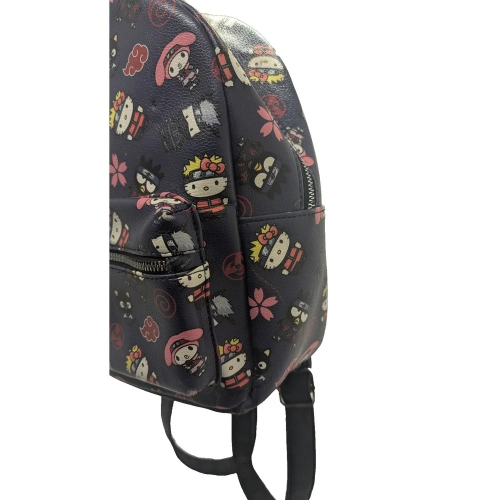 Naruto Shippuden x Hello Kitty Mini Backpack Sanrio Anime Faux Leather Bag
